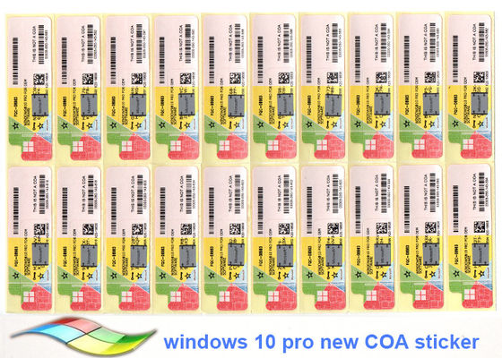 Κίνα Παράθυρα 10 υπέρ αυτοκόλλητη ετικέττα 100% αρχικό εξατομικεύσιμο FQC PC ή ταμπλετών COA προμηθευτής