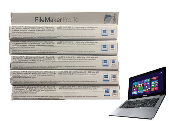 Κίνα 100% το αρχικό υπέρ γνήσιο λογισμικό 16 FileMaker ενεργοποιεί on-line τα υπέρ παράθυρα 7 Filemaker προμηθευτής