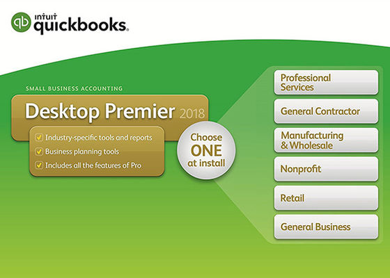 Κίνα Γνήσιος πρωθυπουργός 2018 υπολογιστών γραφείου QuickBooks με την ενός έτους συνδρομή λογισμικού λογιστικής μικρών επιχειρήσεων εκδόσεων βιομηχανίας προμηθευτής