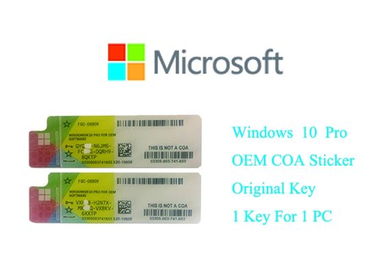Κίνα Τα παράθυρα της Microsoft 10 αρχικός βασικός 100% αρχικός σε απευθείας σύνδεση προϊόντων ενεργοποιούν τα πολυ γλωσσικά παράθυρα 10 υπέρ αυτοκόλλητη ετικέττα αδειών προμηθευτής