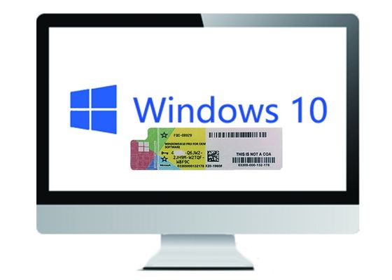 Κίνα Microsoft Windows 10 υπέρ γερμανική γλώσσα αυτοκόλλητων ετικεττών αδειών COA εξηντατετράμπιτη προμηθευτής