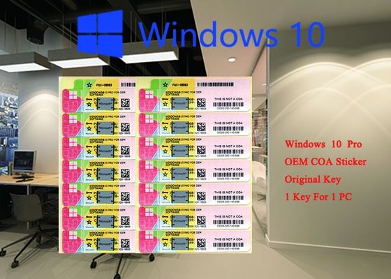 Κίνα 100% γνήσια παράθυρα 10 υπέρ αυτοκόλλητη ετικέττα 32 εξηντατετράμπιτα συστήματα FQC 08983, παράθυρα 10 της Microsoft COA υπέρ κορεατικός cOem προμηθευτής