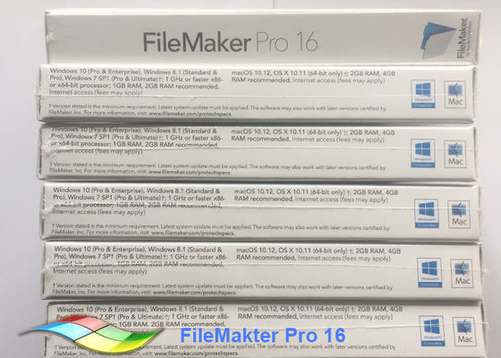 Κίνα Υπέρ 16 Upg FPP λογισμικού αρχικά Filemaker FileMaker υπέρ παράθυρα πακέτων 100% προμηθευτής
