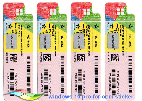 Κίνα Το γνήσιο Microsoft Windows 10 υπέρ παράθυρα 10 έκδοσης Coa εξηντατετράμπιτα πλήρη κλειδί Coa προμηθευτής