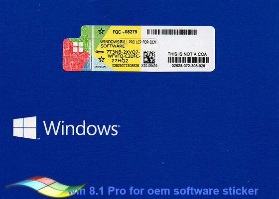 Κίνα Το γνήσιο Microsoft Windows 8,1 λειτουργικό σύστημα για την αυτοκόλλητη ετικέττα COA προμηθευτής